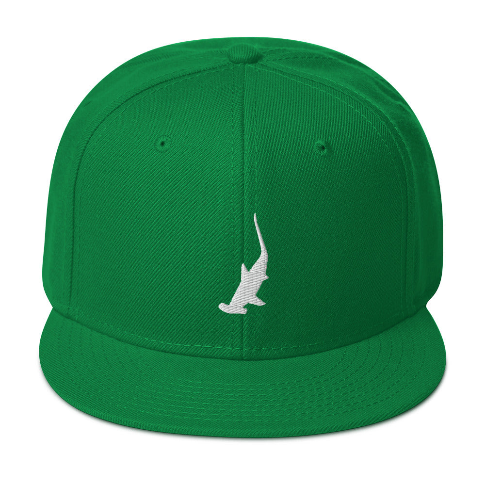green snapback hat